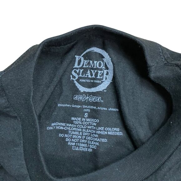 Demon Slayer T-Shirt Mens S Tanjiro Kamado Graphic Corps Anime Sword Black - Picture 3 of 7